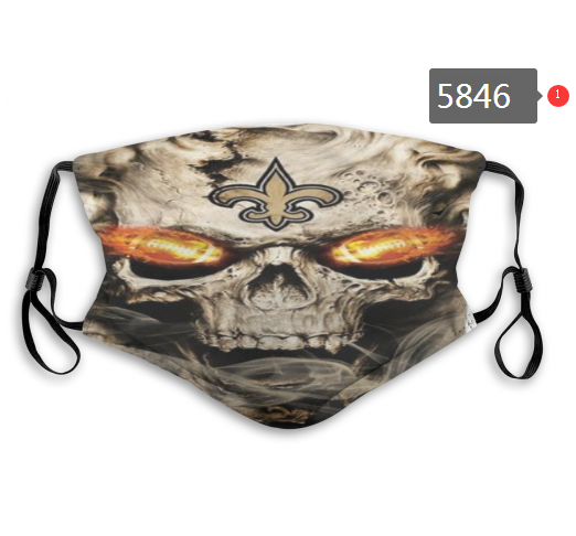 2020 NFL New Orleans Saints #5 Dust mask with filter->nfl dust mask->Sports Accessory